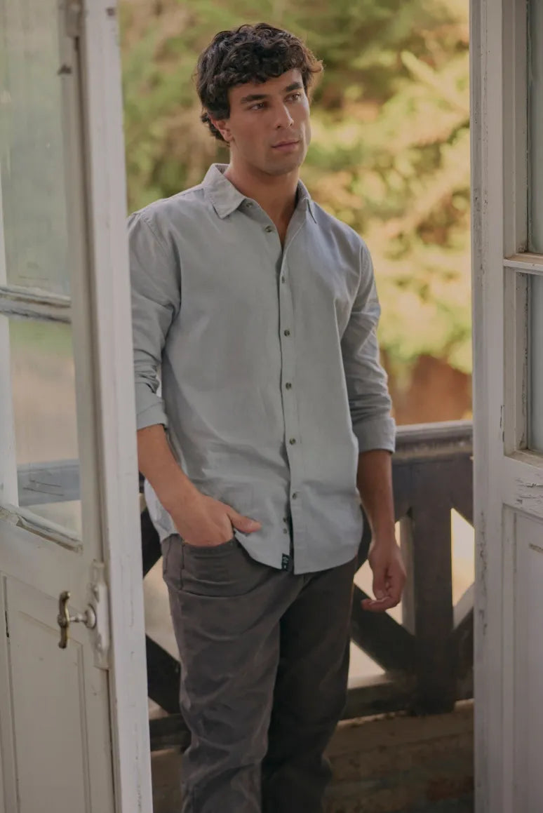 Camisa manga larga basic celeste - S