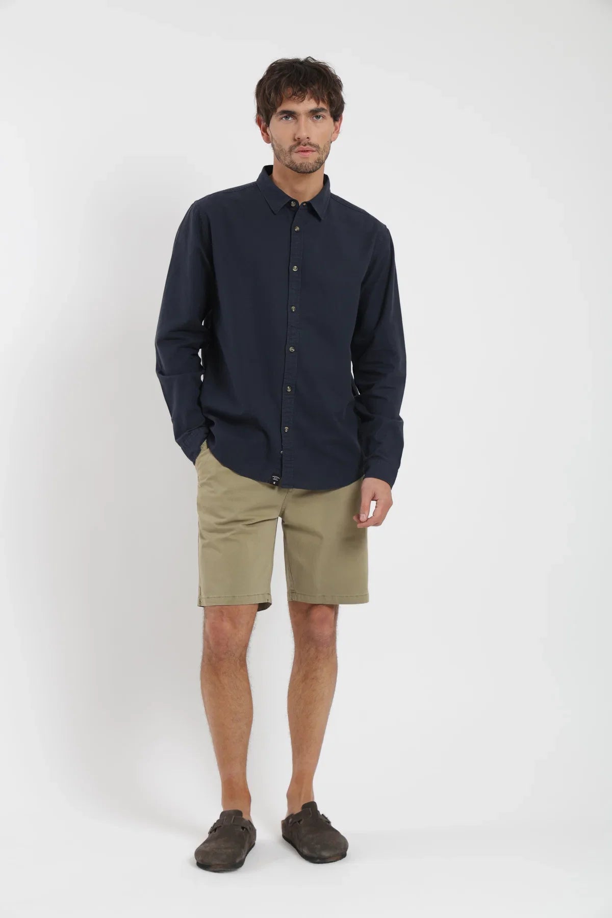 Camisa manga larga Basic azul Froens