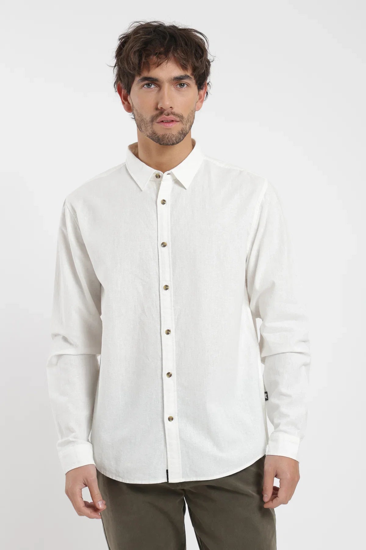 Camisa manga larga Basic blanco Froens