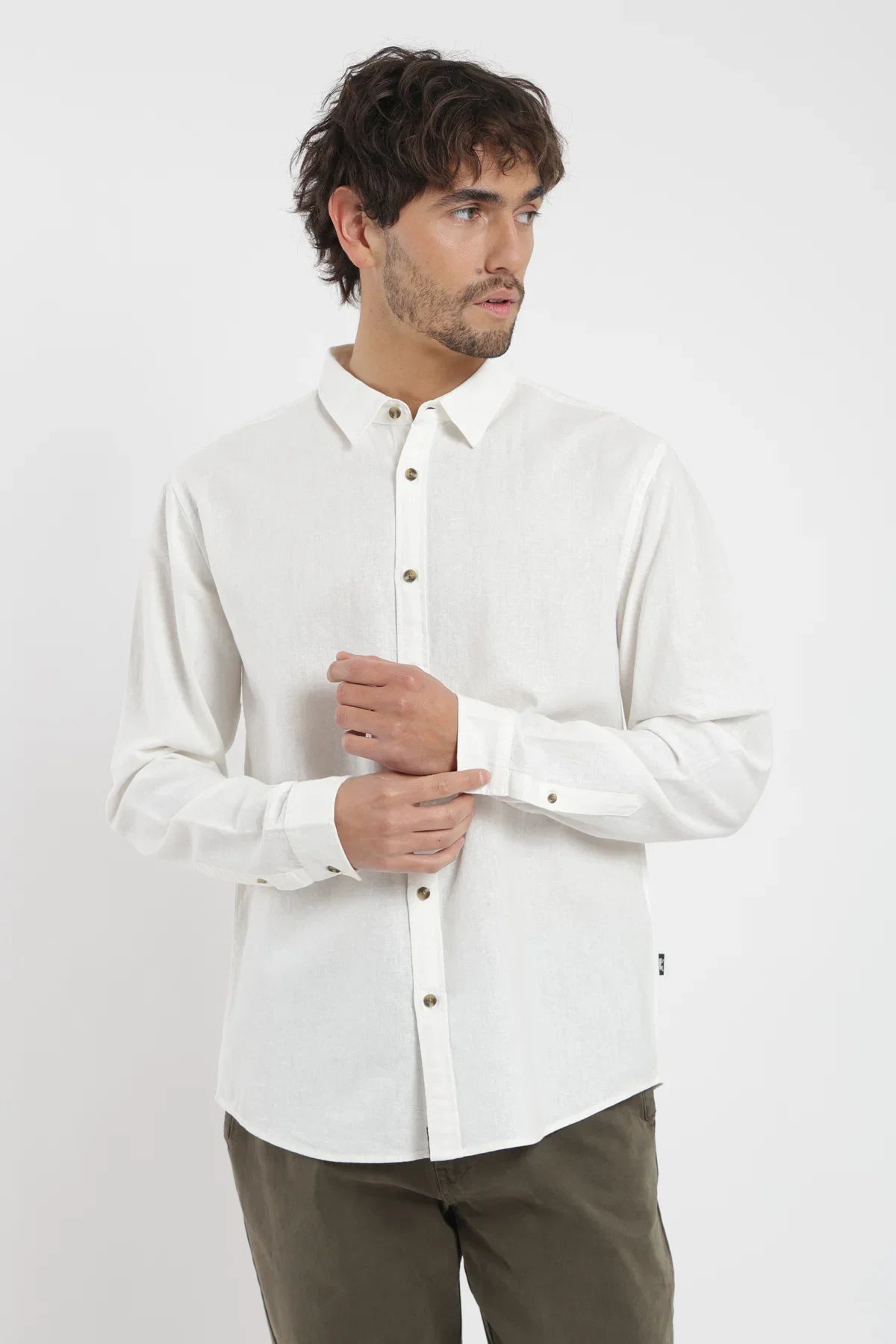 Camisa manga larga Basic blanco Froens