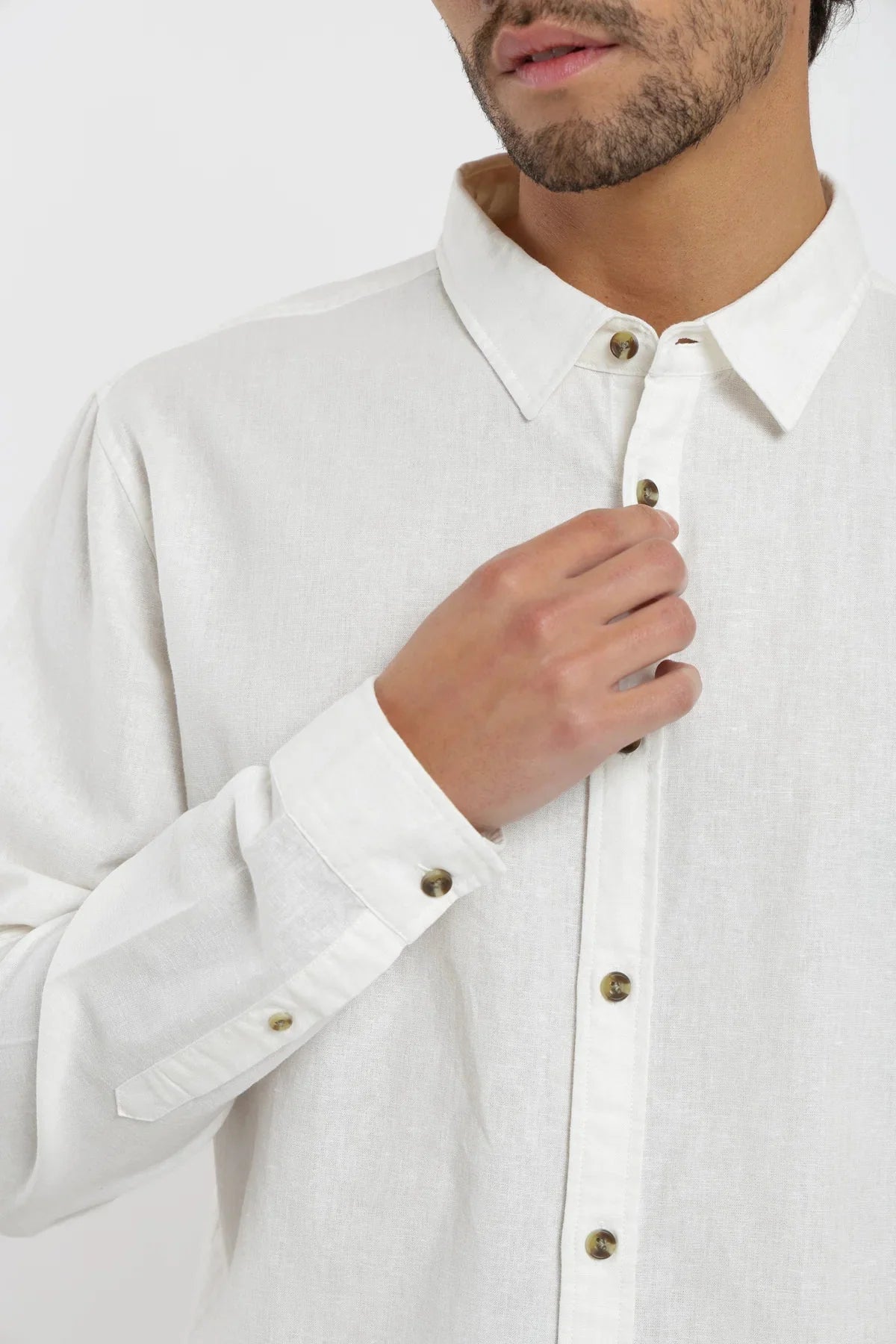 Camisa manga larga Basic blanco Froens
