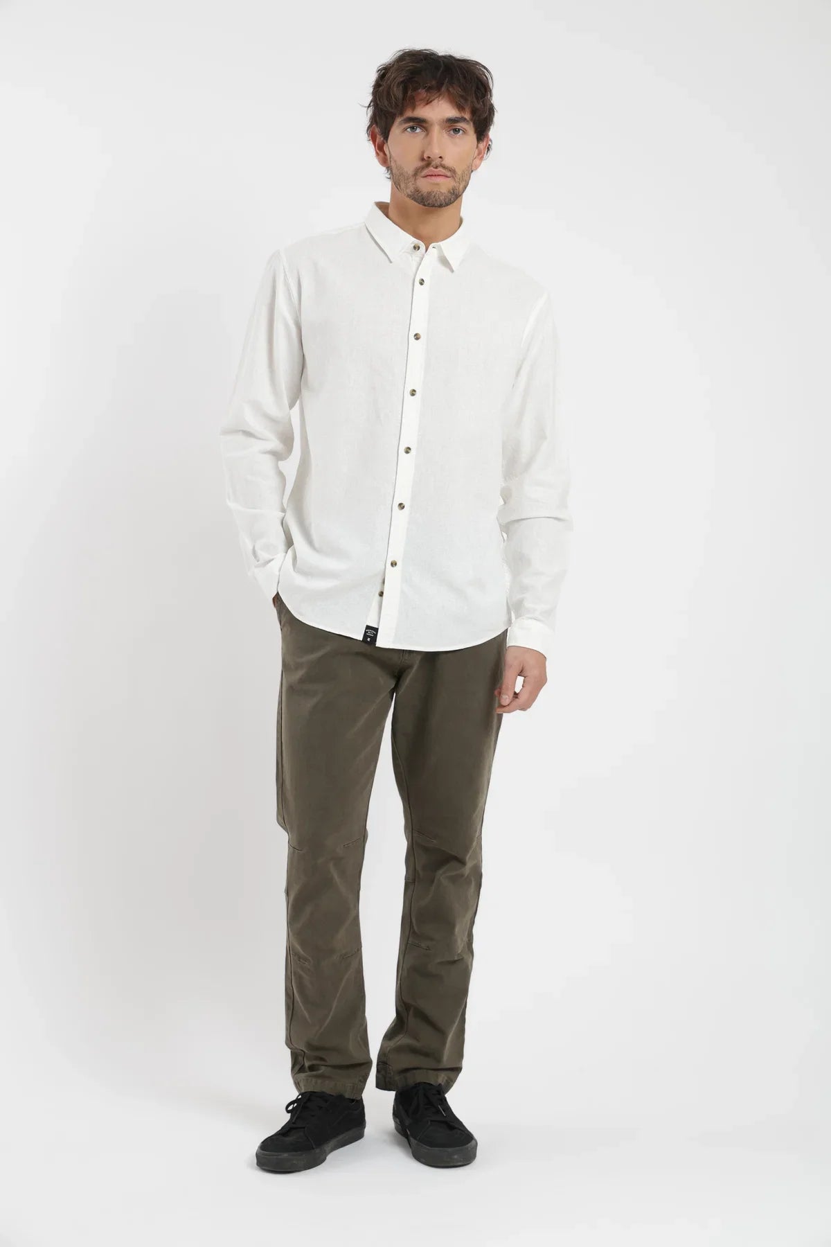 Camisa manga larga Basic blanco Froens