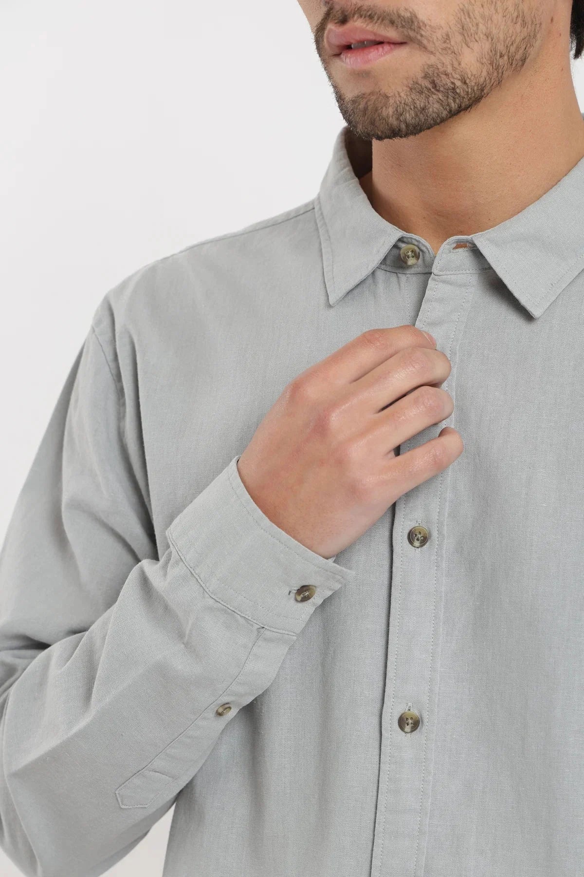 Camisa manga larga Basic celeste Froens