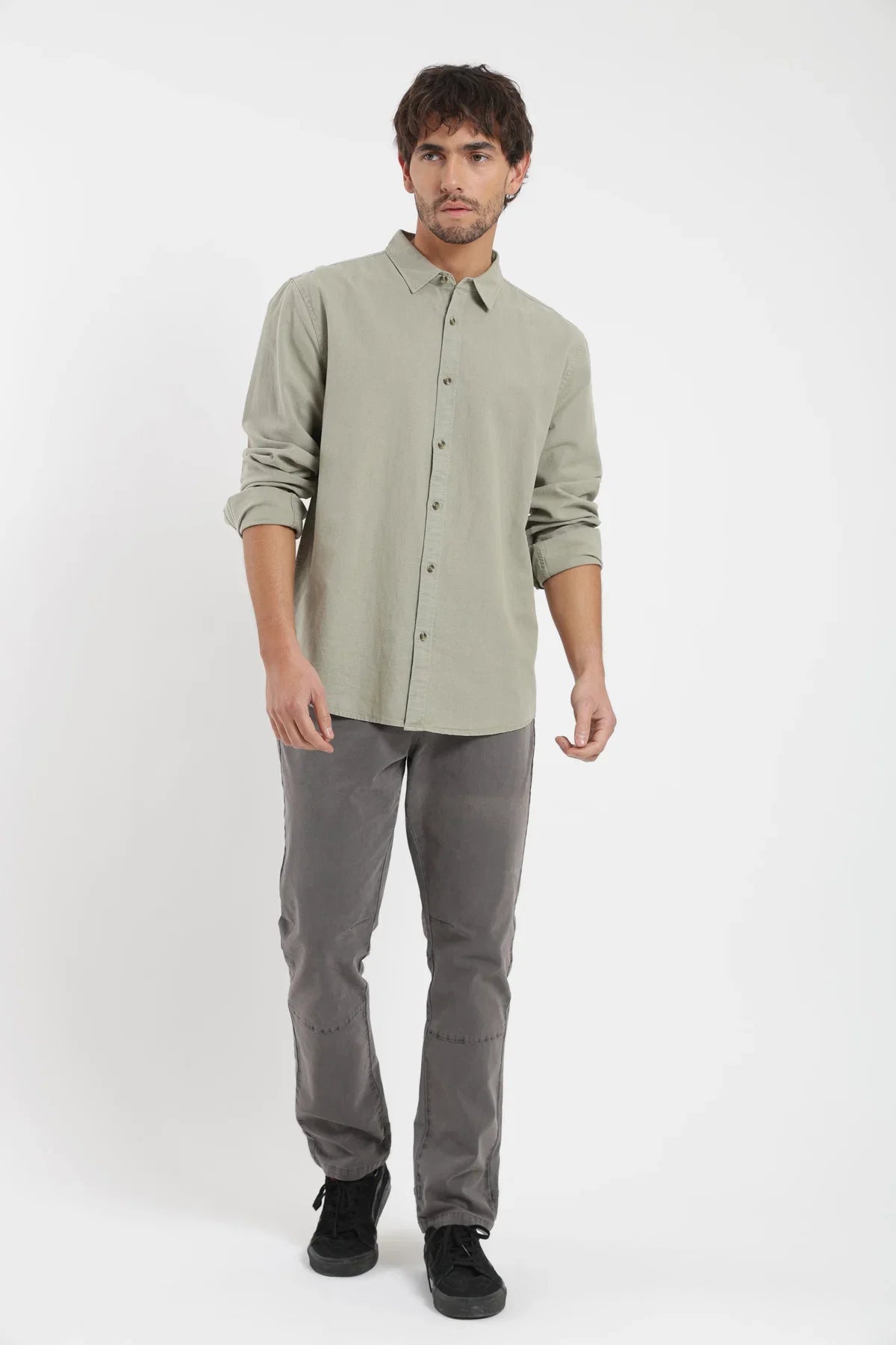 Camisa manga larga Basic verde claro Froens