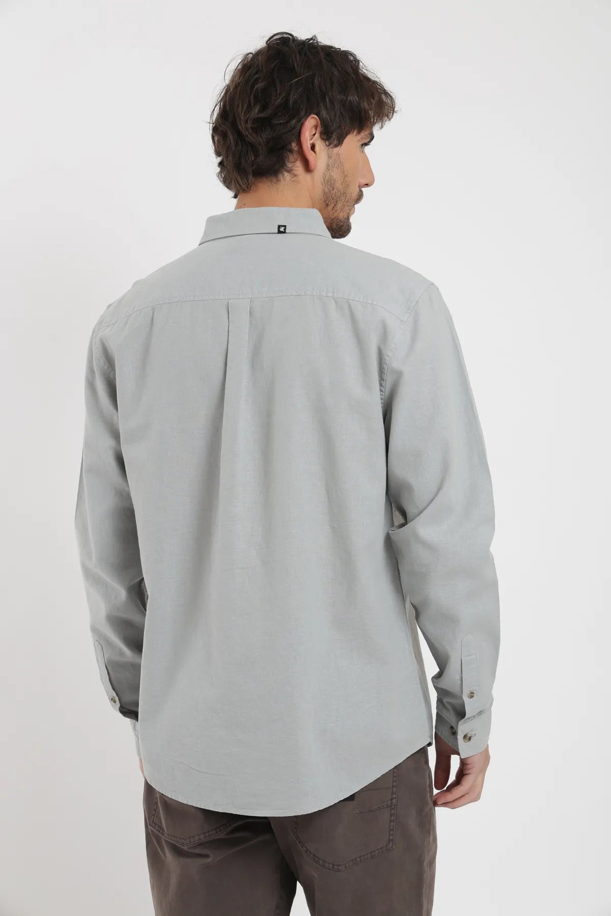 Camisa manga larga Basic celeste