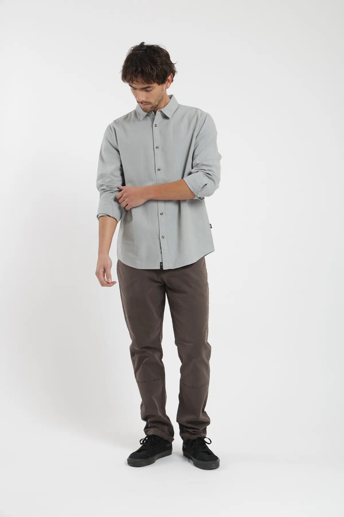 Camisa manga larga Basic celeste