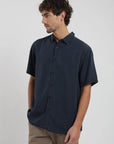 Camisa manga corta classic azul Froens