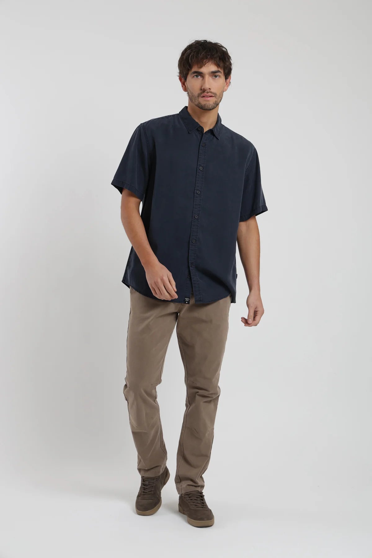 Camisa manga corta classic azul Froens
