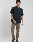 Camisa manga corta classic azul Froens
