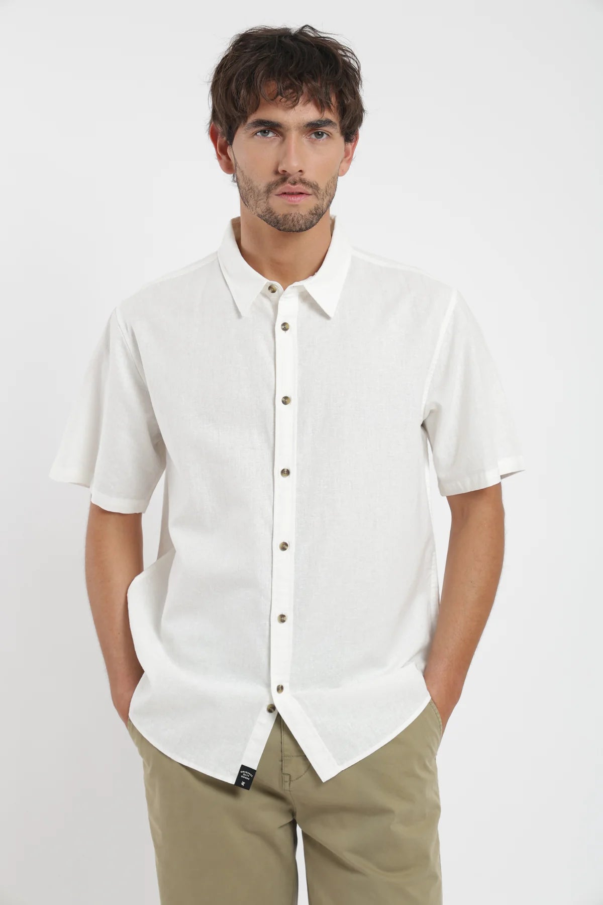 Camisa manga corta classic blanco Froens