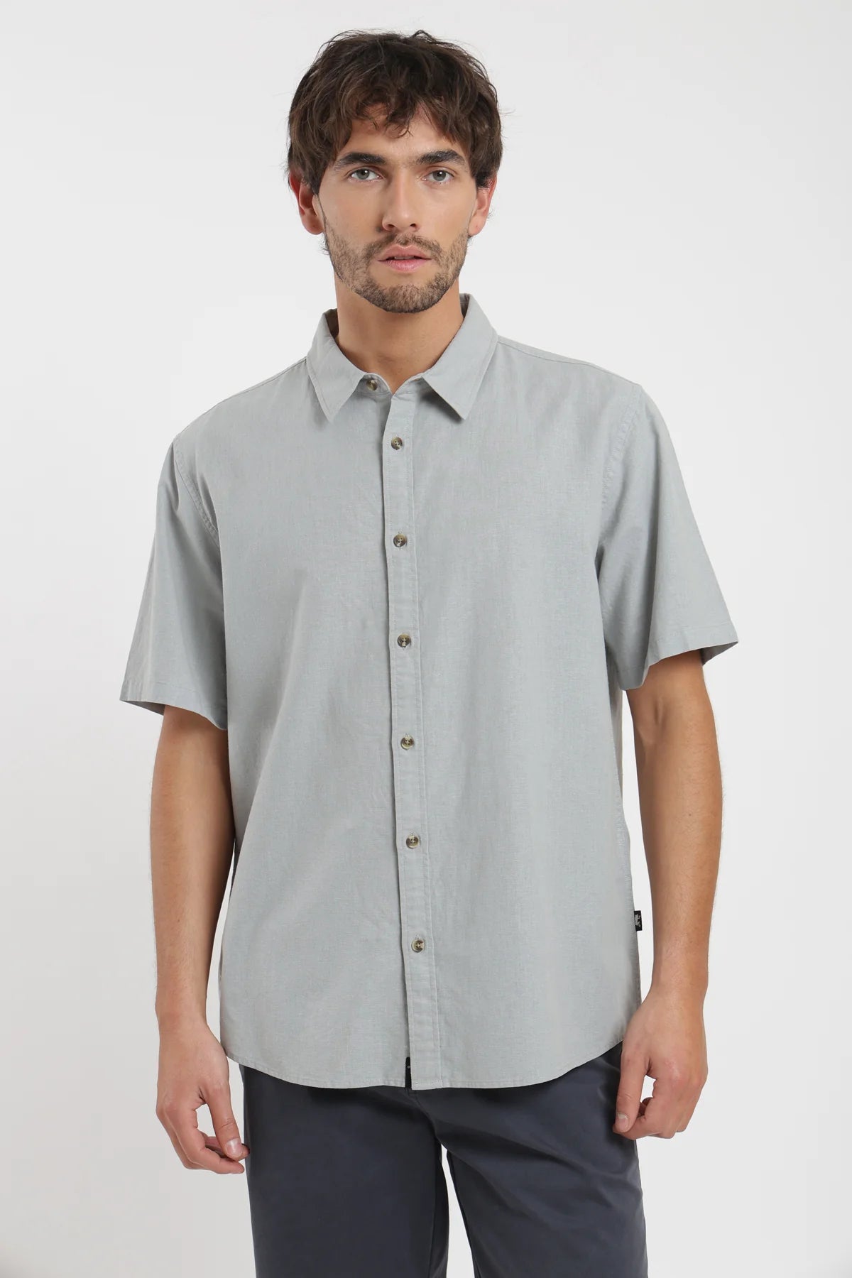 Camisa manga corta classic verde claro Froens