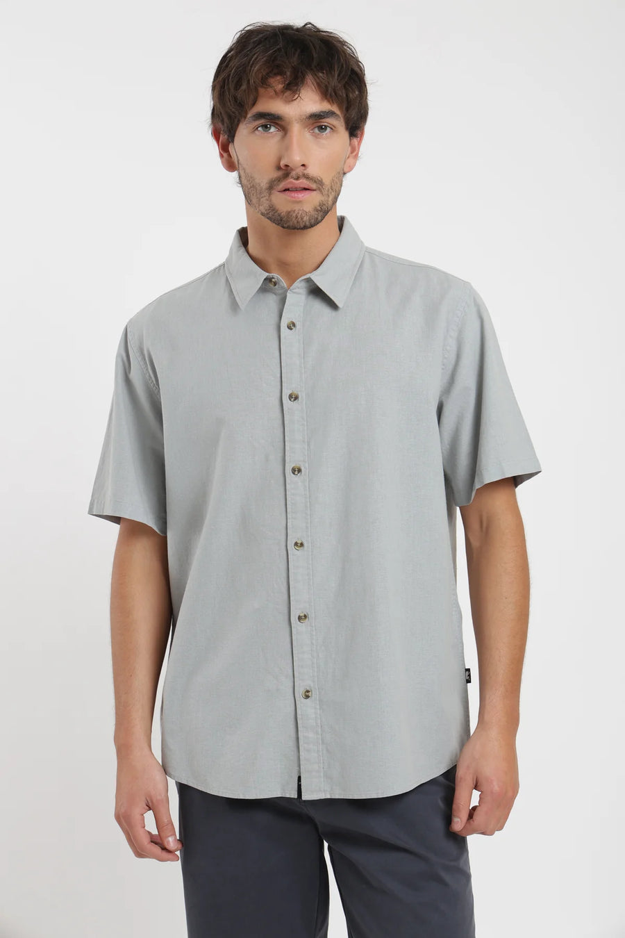 Camisa manga corta classic verde claro Froens