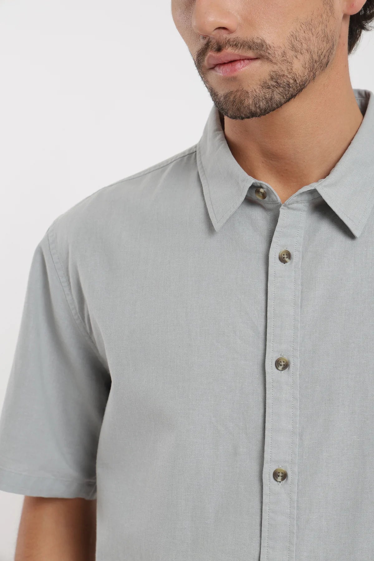 Camisa manga corta classic verde claro Froens