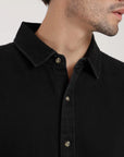 Camisa manga larga Denim negro