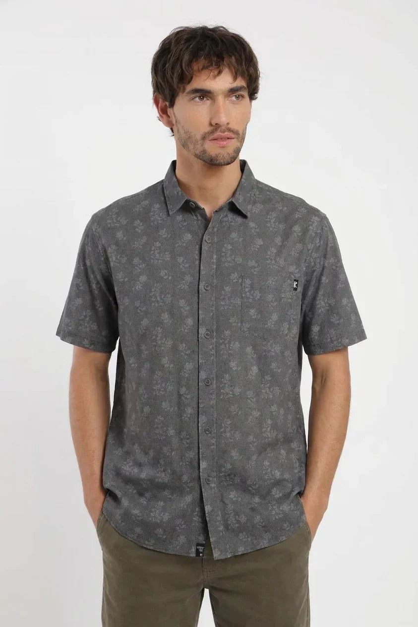 Camisa manga corta Floral grafito Froens