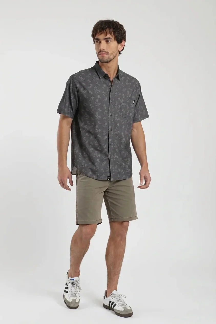Camisa manga corta Floral grafito Froens