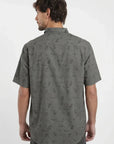 Camisa manga corta Hawaii olivo Froens