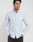 Label - Camisa manga larga Ox celeste