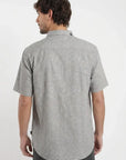 Camisa manga corta Líneas Flores taupe Froens
