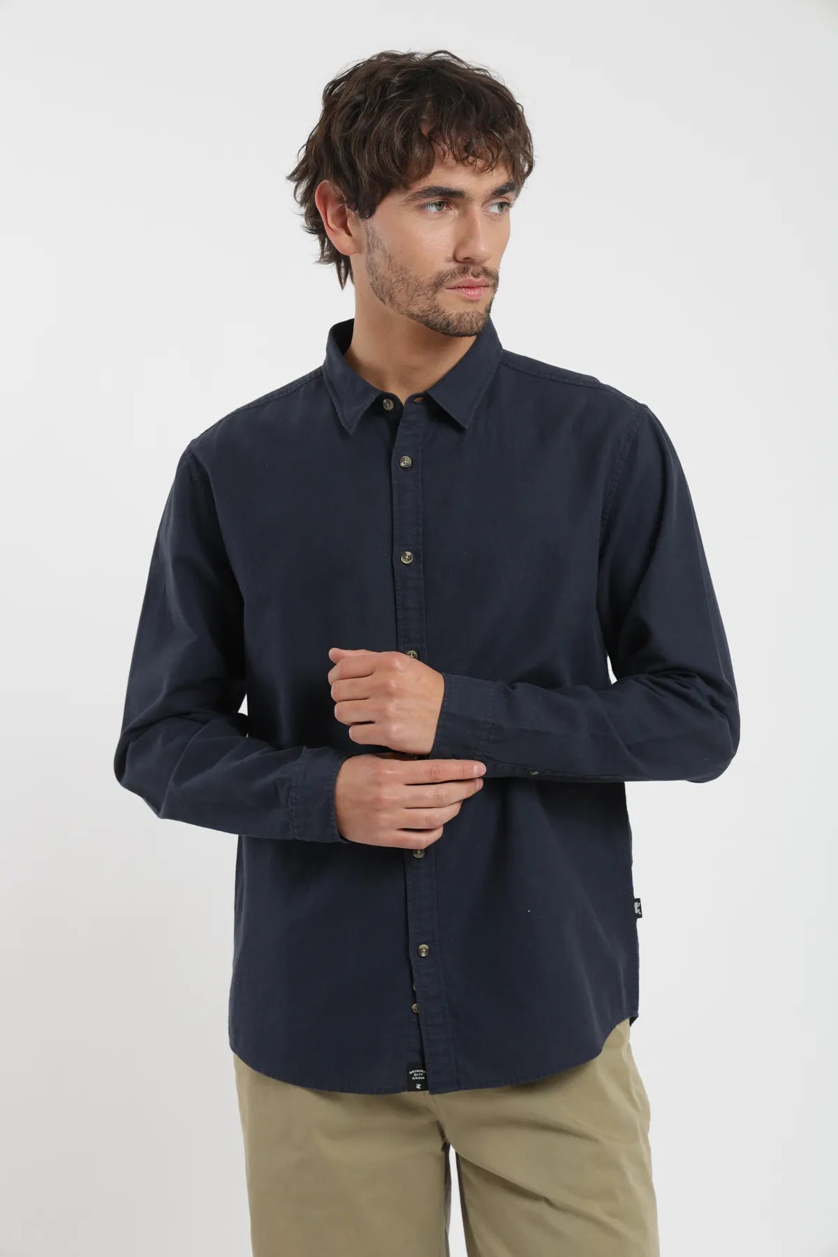 Camisa manga larga Basic azul