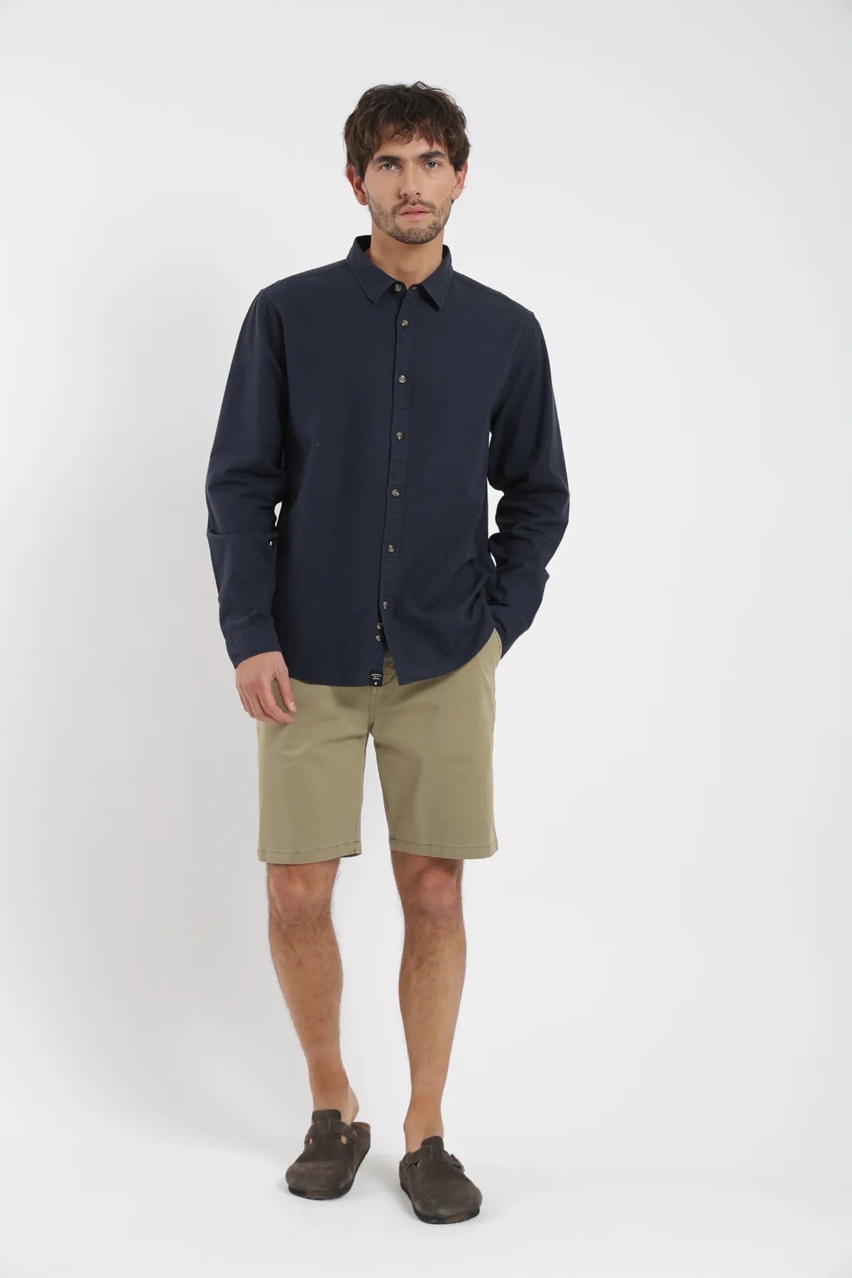 Camisa manga larga Basic azul