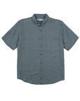 Camisa manga corta lino azul Froens