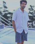 Camisa manga corta lino blanco Froens