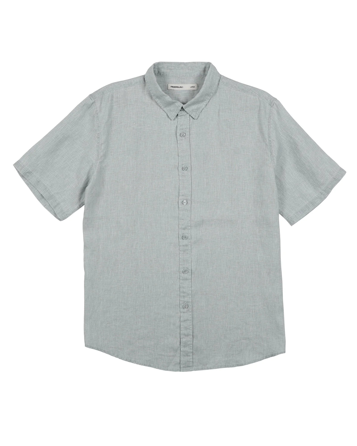 Camisa manga corta lino celeste Froens