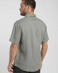 Camisa manga corta lino olivo Froens