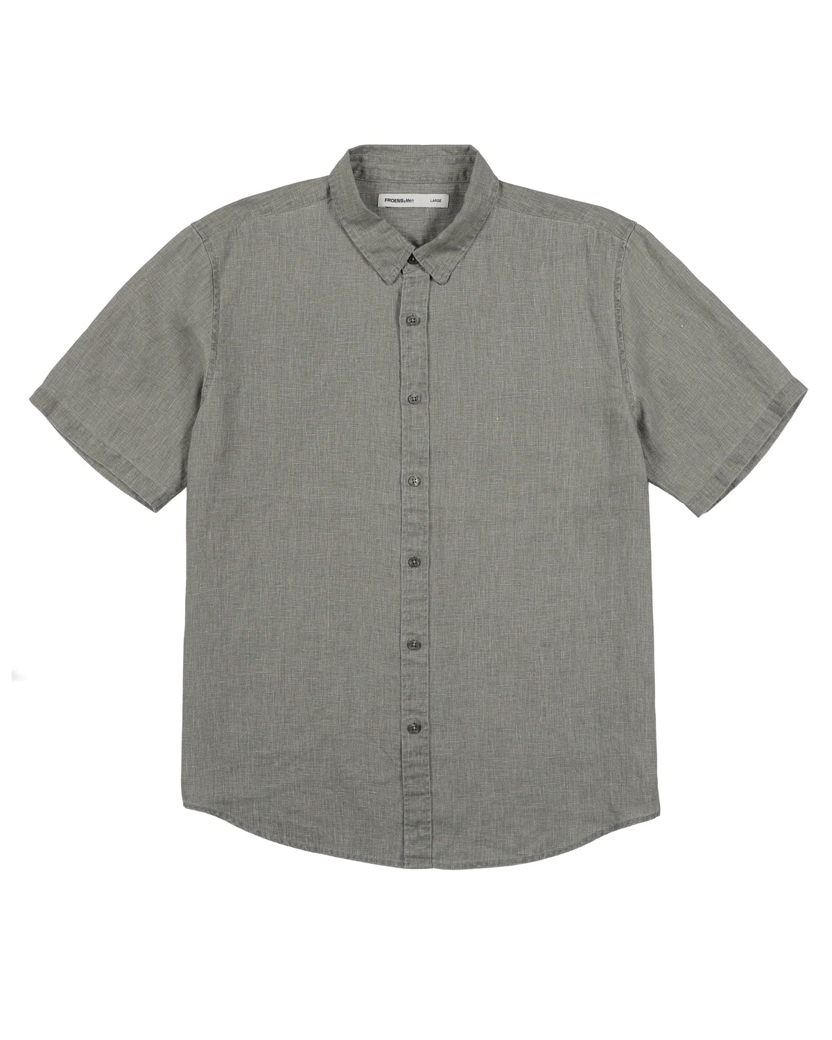 Camisa manga corta lino olivo Froens