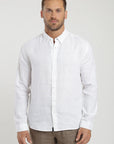 Camisa manga larga lino blanco Froens