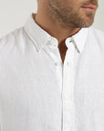 Camisa manga larga lino blanco Froens