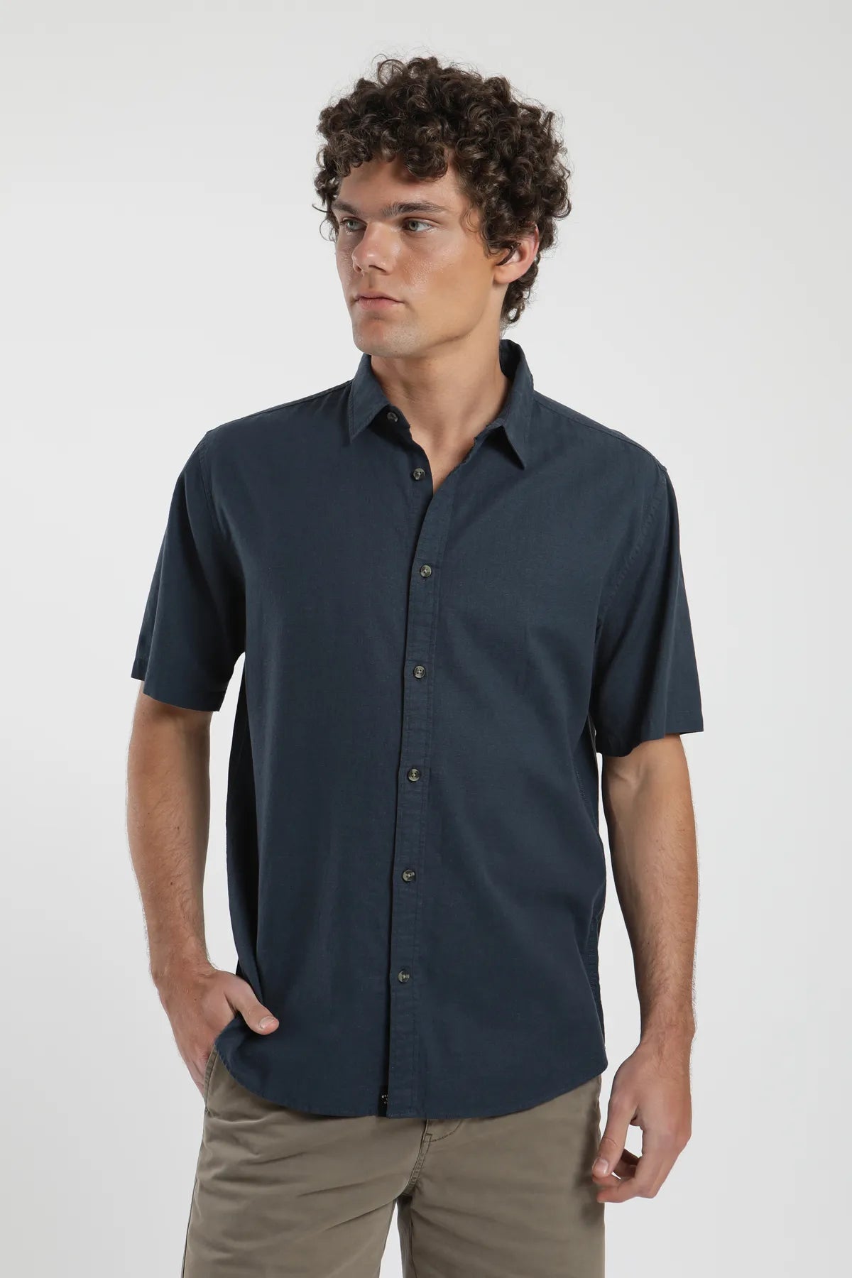 Camisa manga corta Classic azul - Algodón orgánico - Frøens