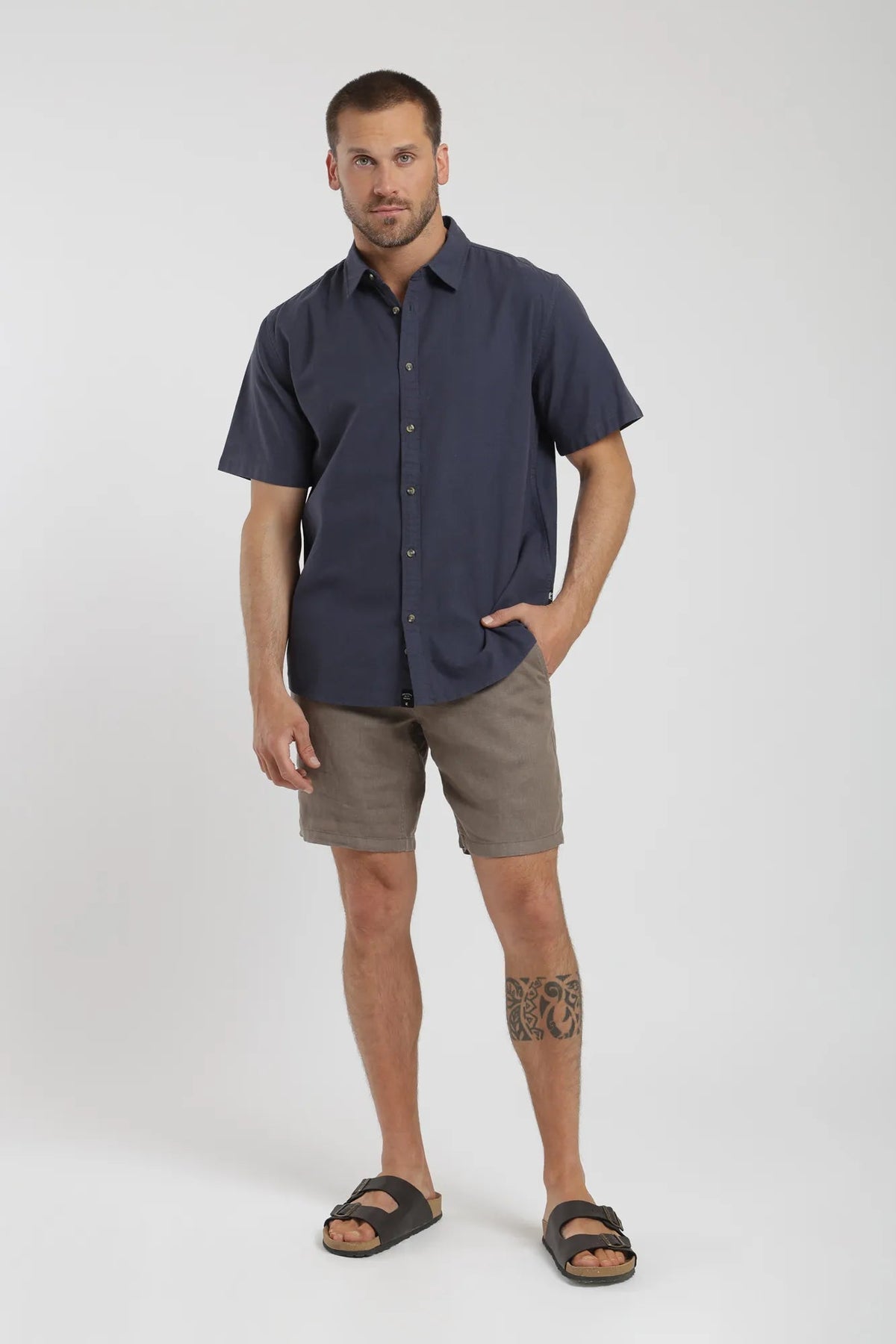 Camisa manga corta classic azul - Froens