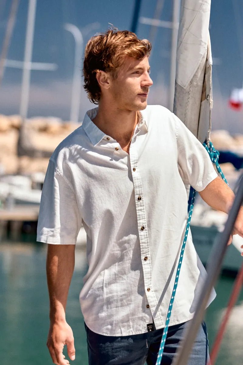 Camisa manga corta Classic blanco - Algodón orgánico - Frøens