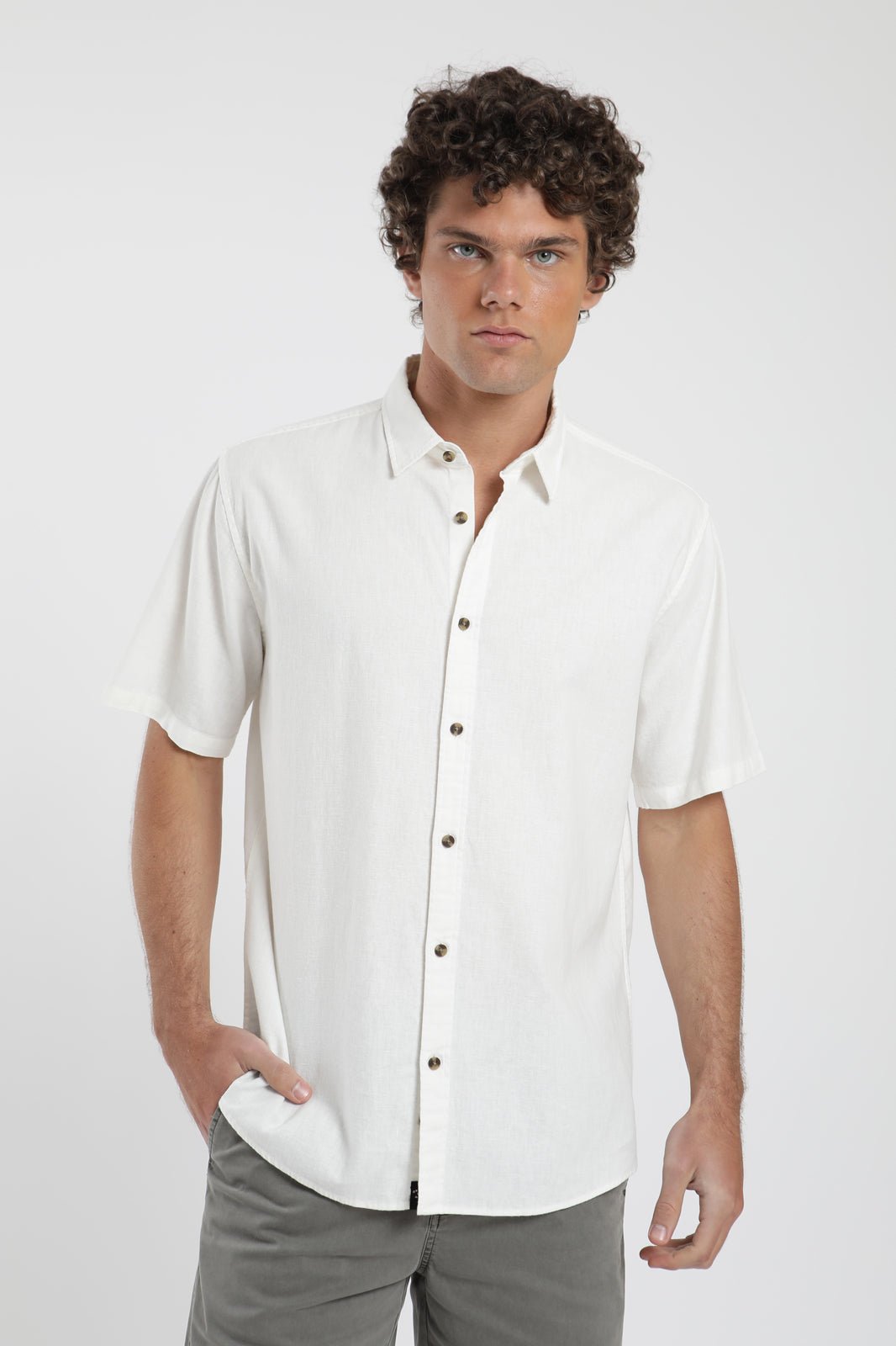Camisa manga corta Classic blanco - Algodón orgánico - Frøens