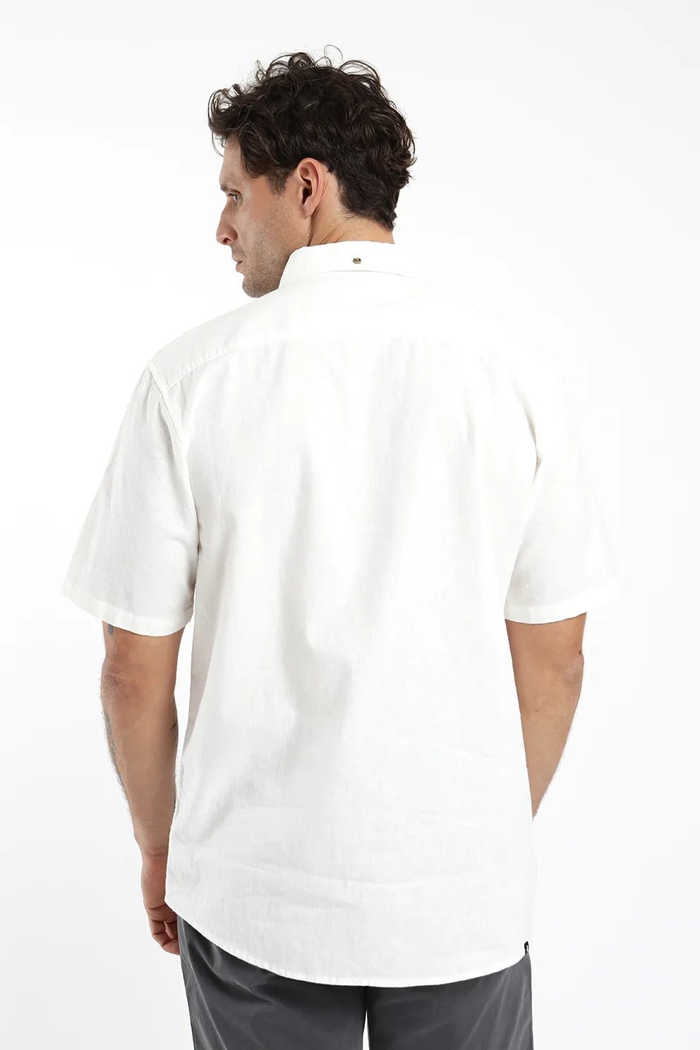 Camisa manga corta Classic blanco - Lino y algodón orgánico - Frøens