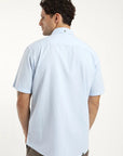 Camisa manga corta Classic celeste - Lino y algodón orgánico - Frøens
