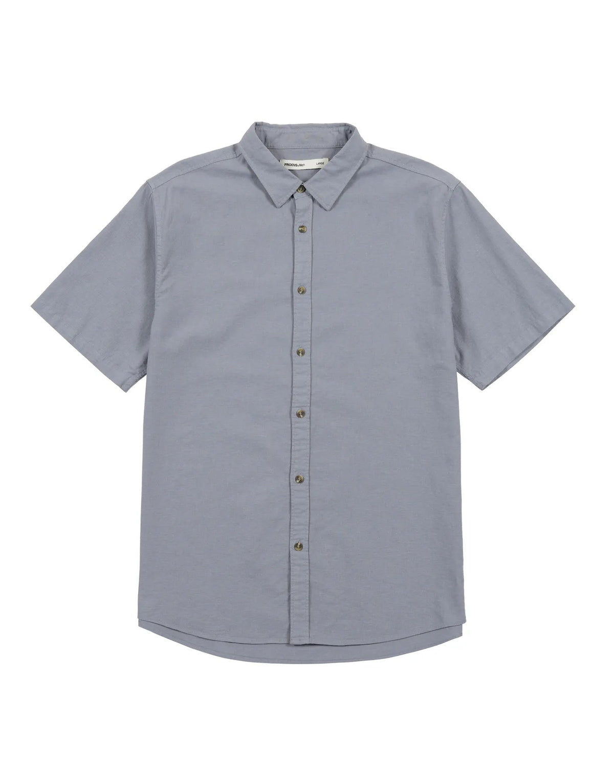 Camisa manga corta Classic celeste - Algodón orgánico y lino - Frøens