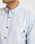 Camisa manga corta Classic celeste - Lino y algodón orgánico - Frøens