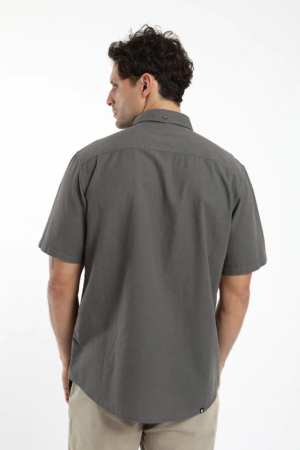 Camisa manga corta Classic grafito - Lino y algodón orgánico - Frøens