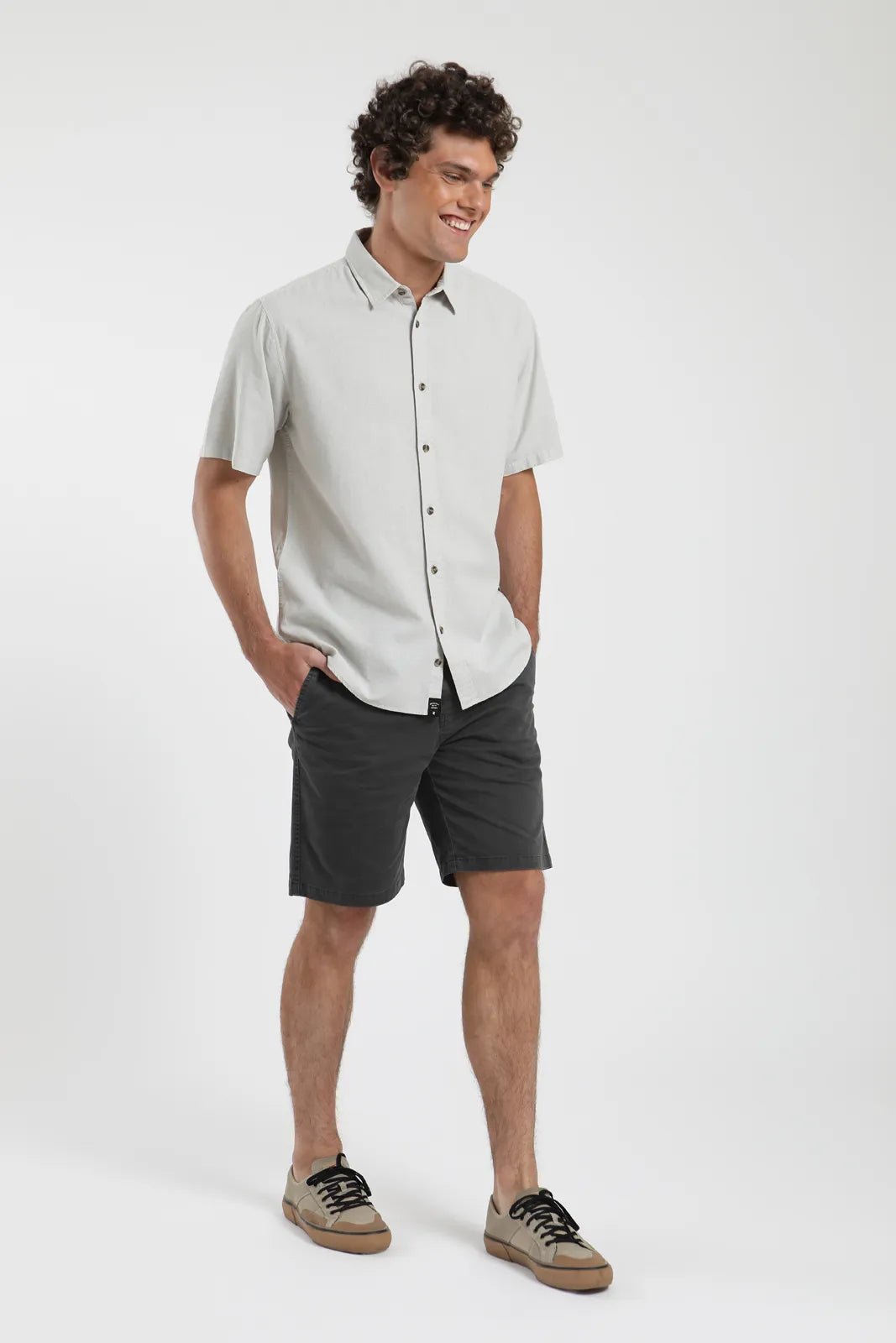 Camisa manga corta Classic gris - Algodón orgánico - Frøens