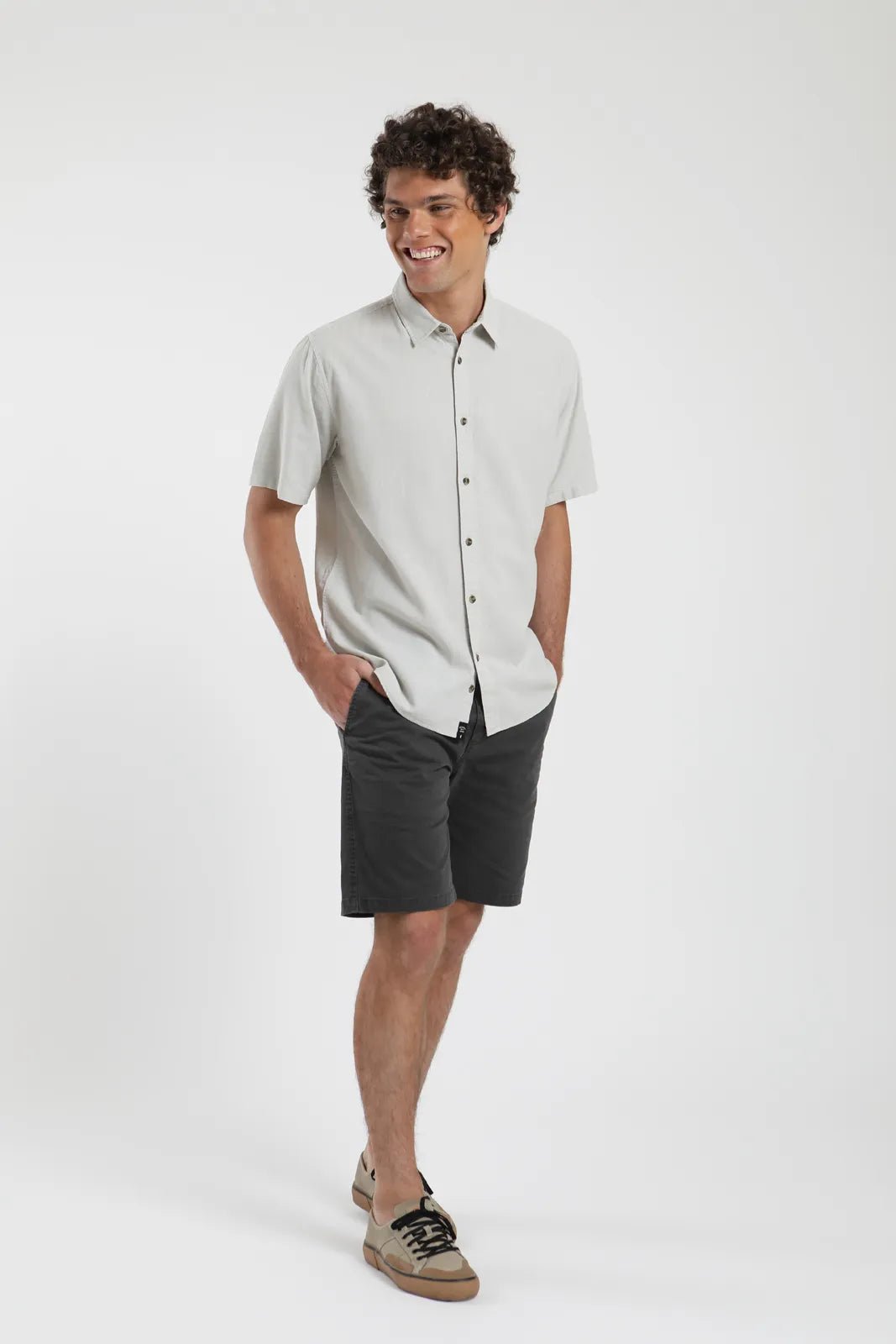 Camisa manga corta Classic gris - Algodón orgánico - Frøens