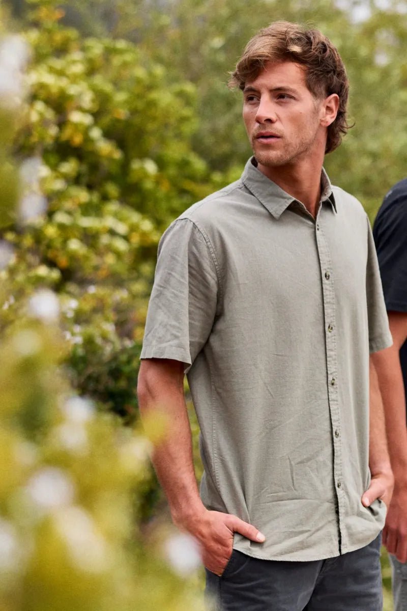 Camisa manga corta Classic verde - Algodón orgánico - Frøens