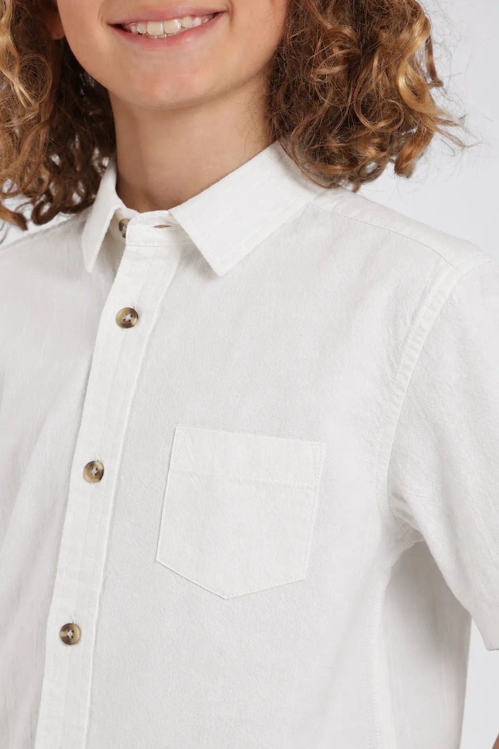 Camisa manga corta niño classic blanco - Froens