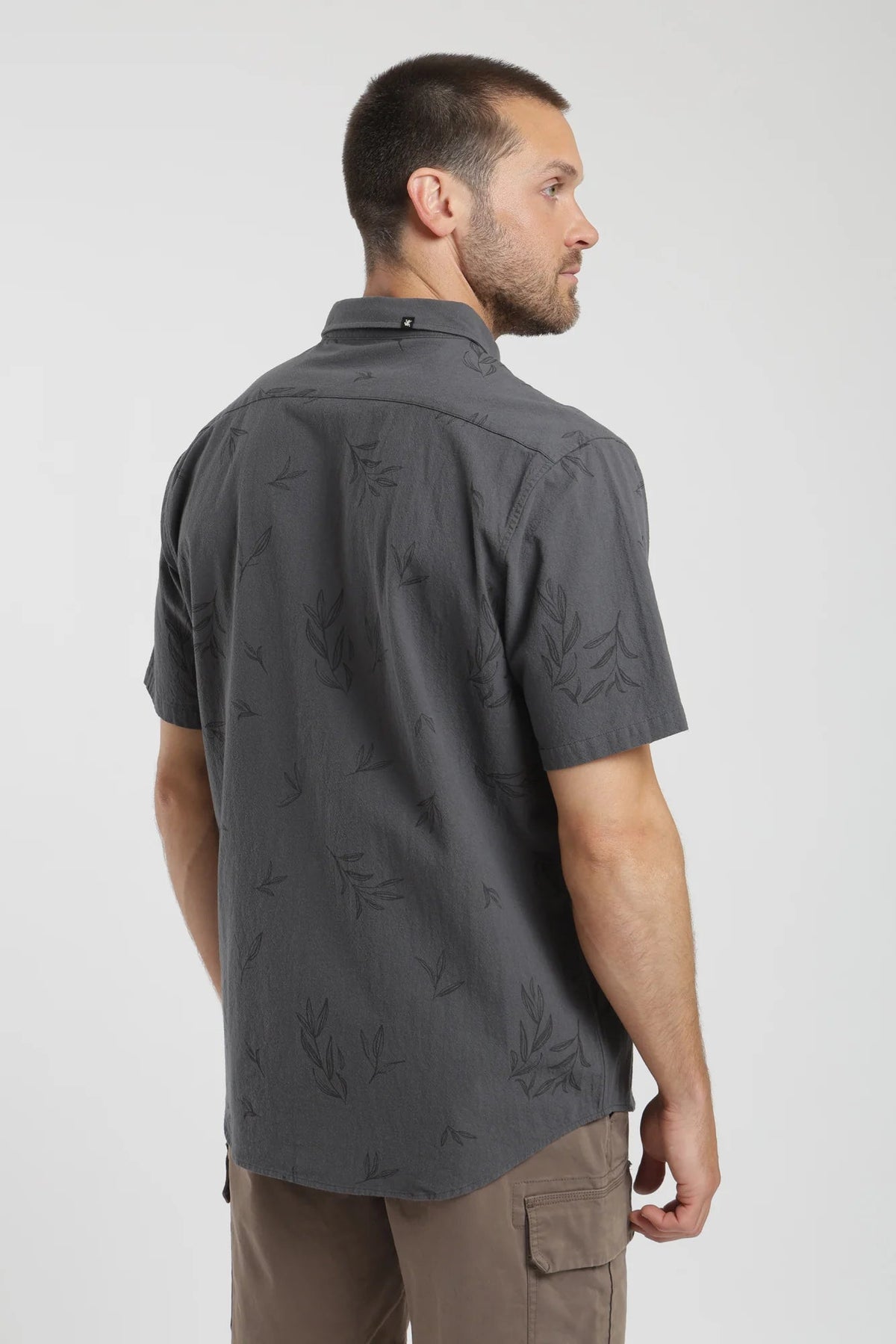 Camisa manga corta texture grafito Froens