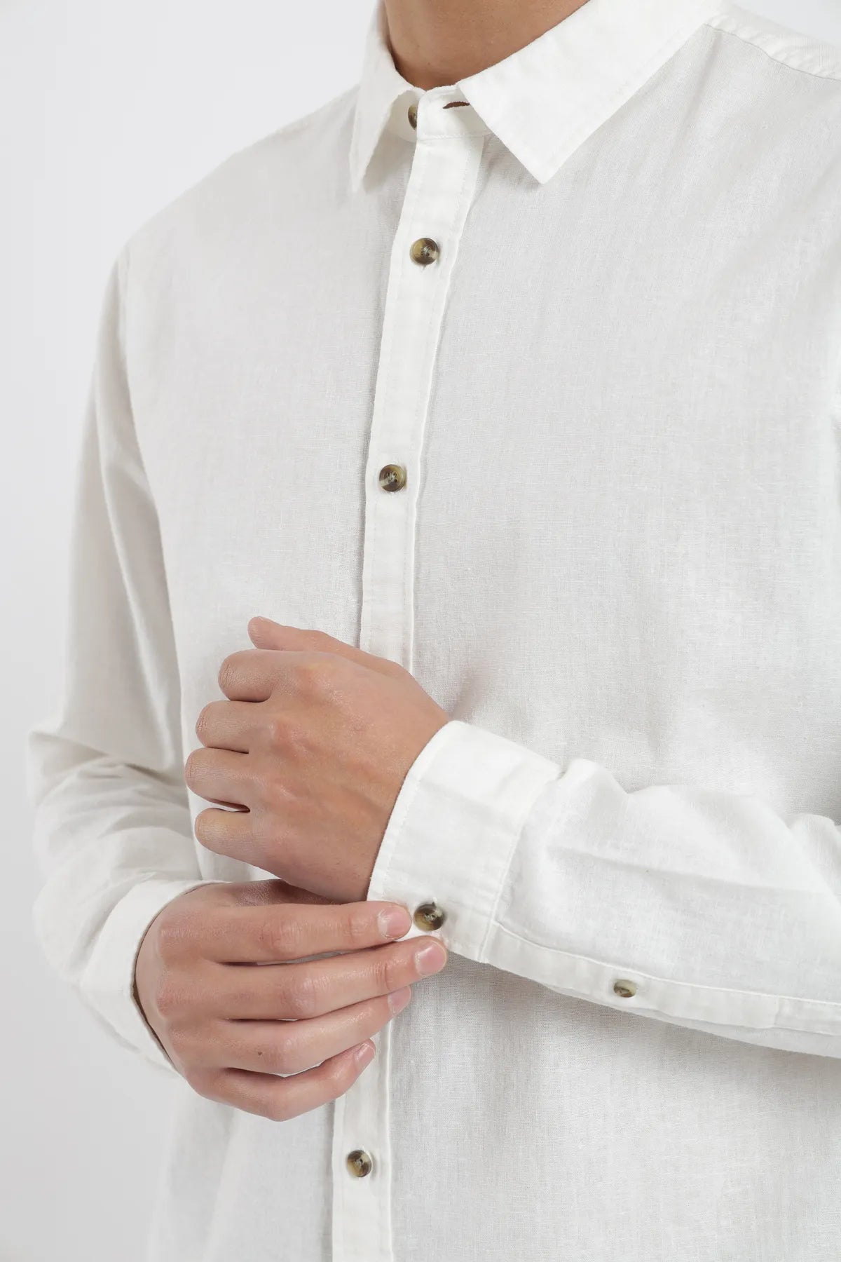 Camisa manga larga Basic blanco