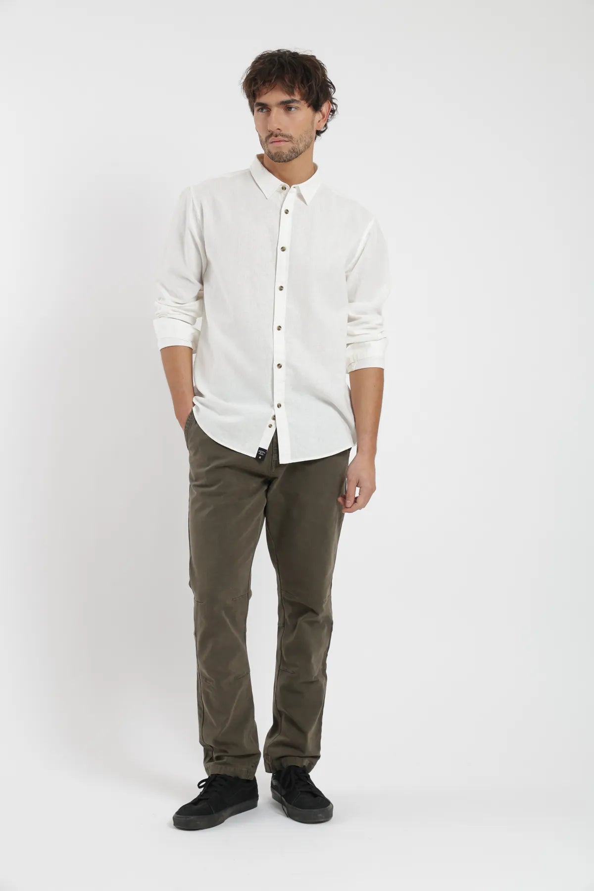 Camisa manga larga Basic blanco