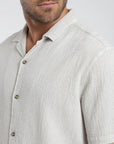 Camisa manga corta manly beige Froens