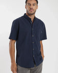 Camisa manga corta Texture azul Froens
